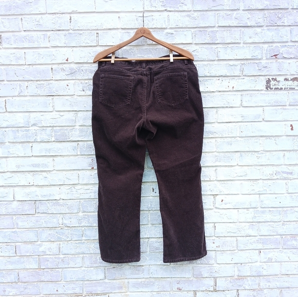 Lands End Brown Corduroy Pants Straight Leg - Picture 3 of 5